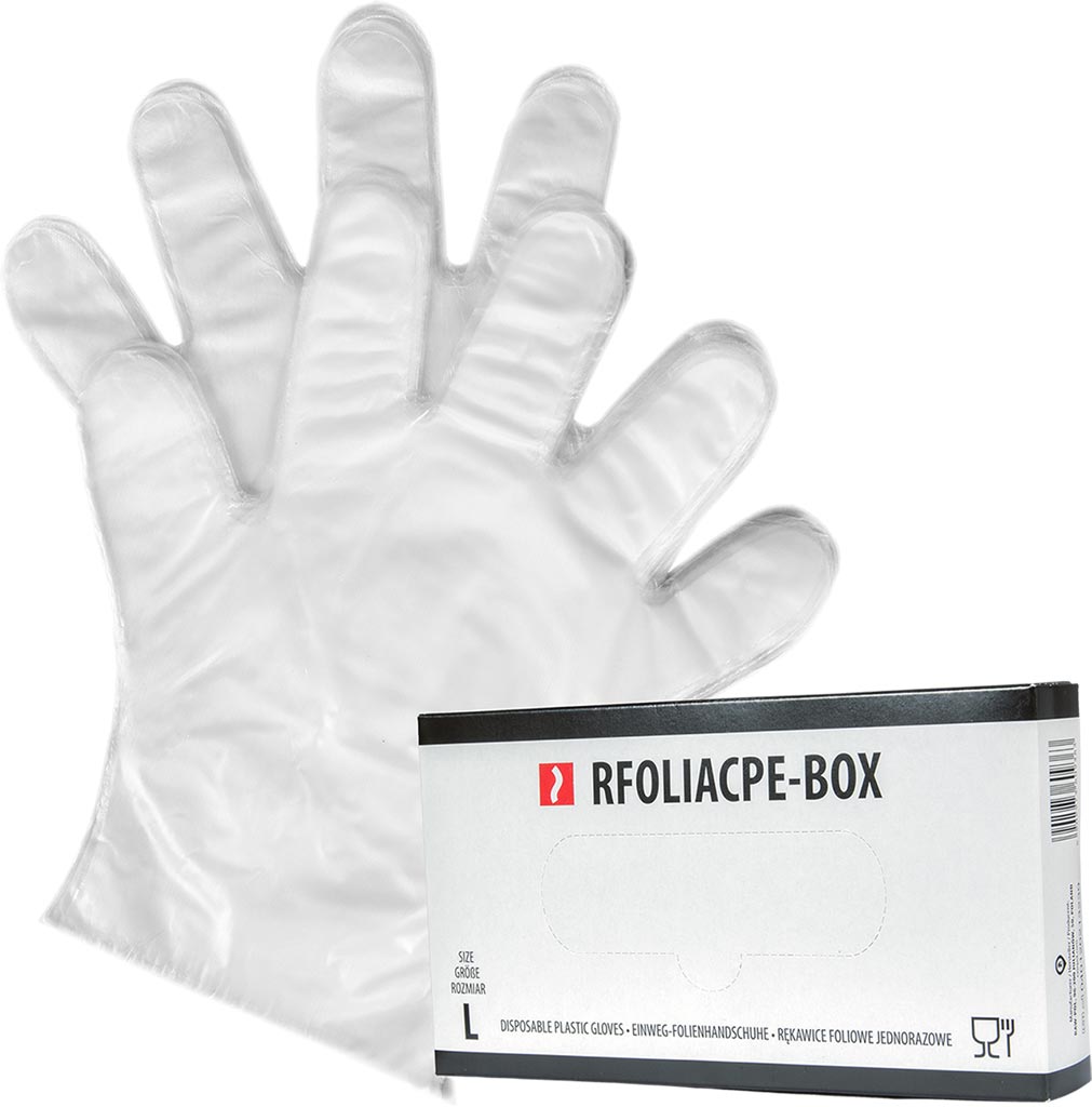 Rękawice Foliowe Jednorazowe REIS transparentne