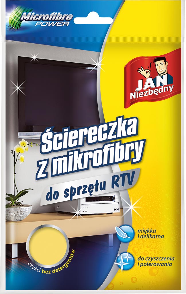 Ścierka z Mikrofibry JAN NIEZBĘDNY żółta