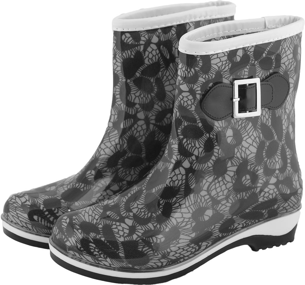 BUTY z PCV REIS czarno-białe