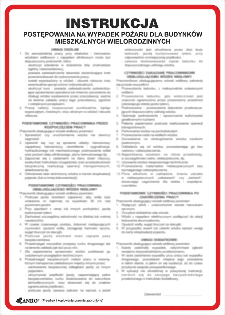 ZNAK Bezpieczeństwa ANRO