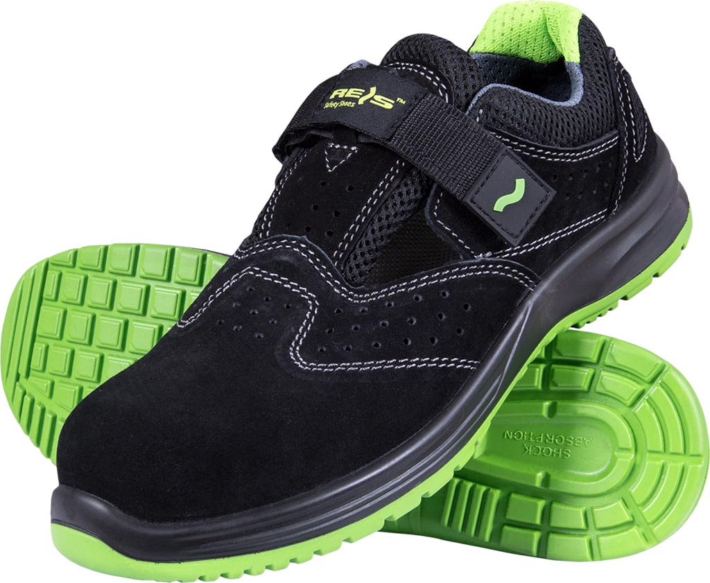 BUTY Bezpieczne REIS czarno-zielone