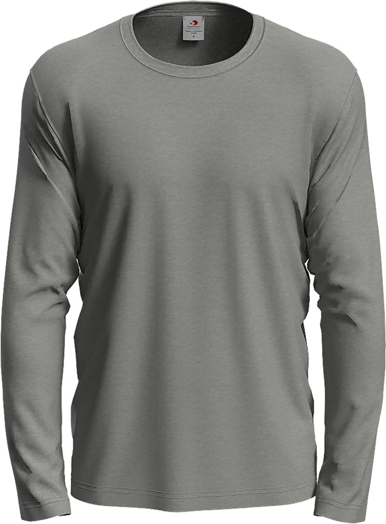 T-shirt Męski z Długim Rękawem STEDMAN szary heather