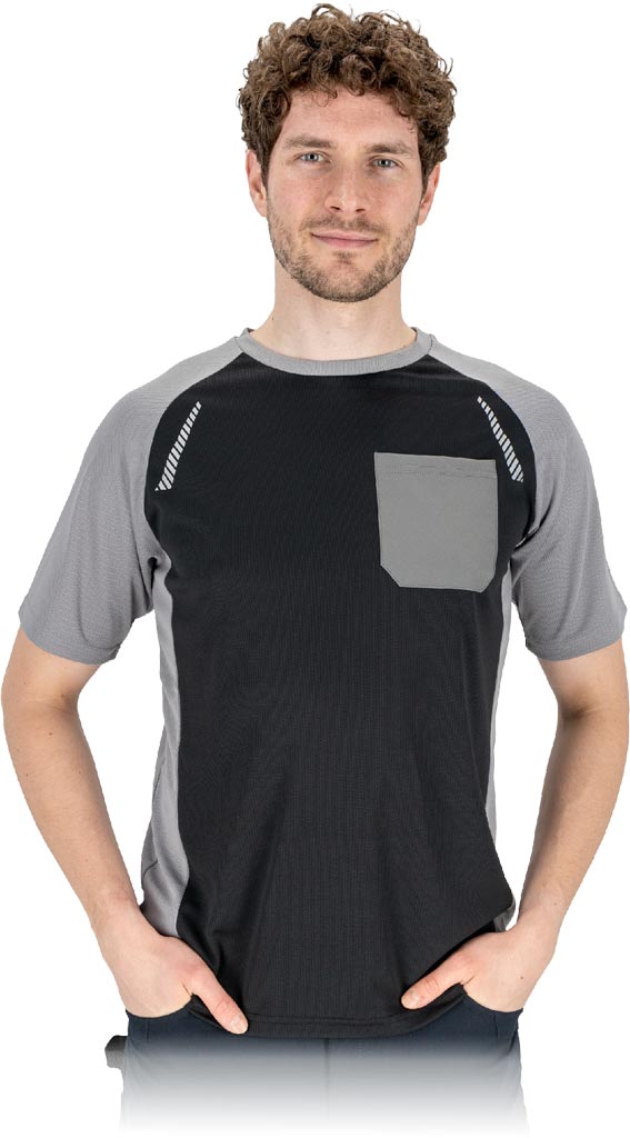 T-shirt REIS czarno-szary