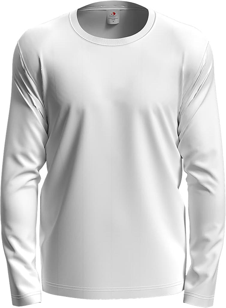 T-shirt Męski z Długim Rękawem STEDMAN biały