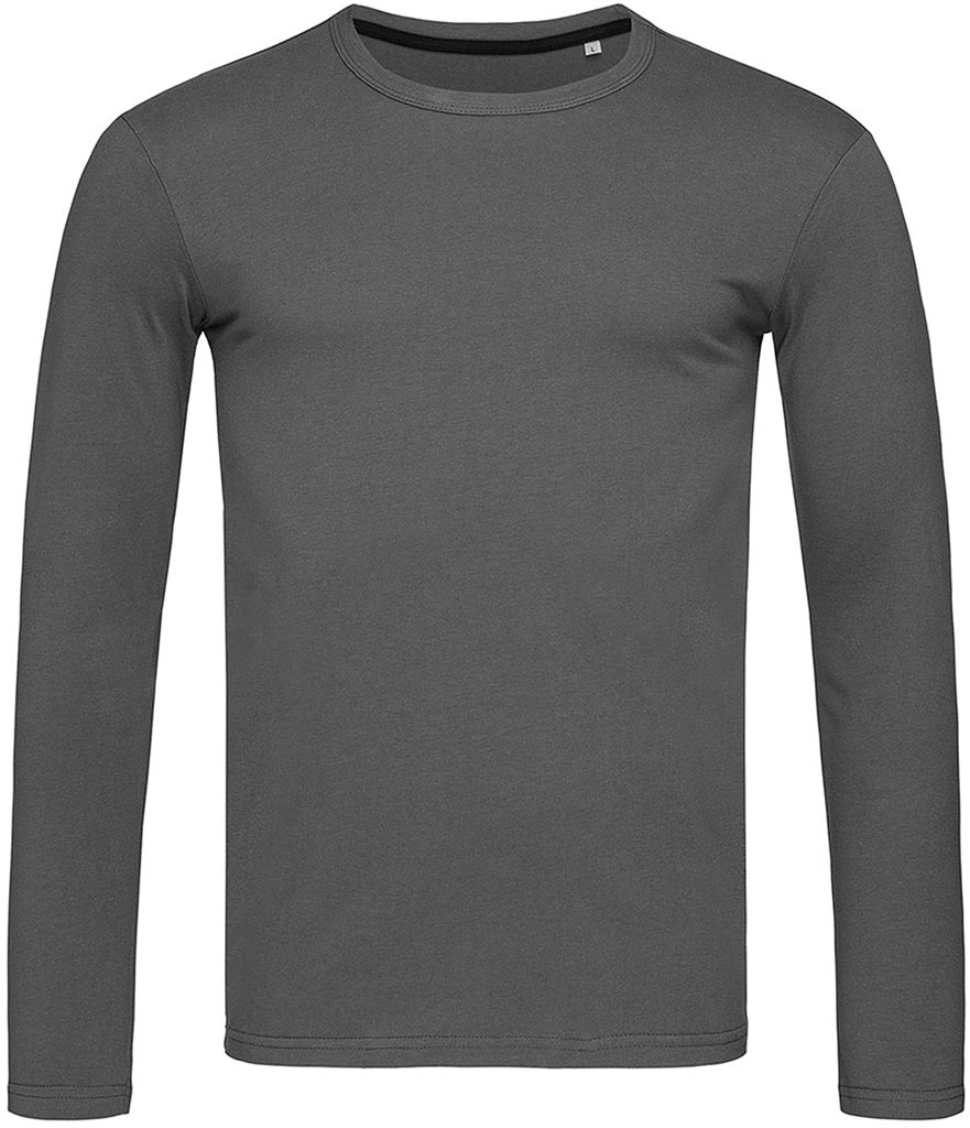 T-shirt Męski z Długim Rękawem STEDMAN szary slate