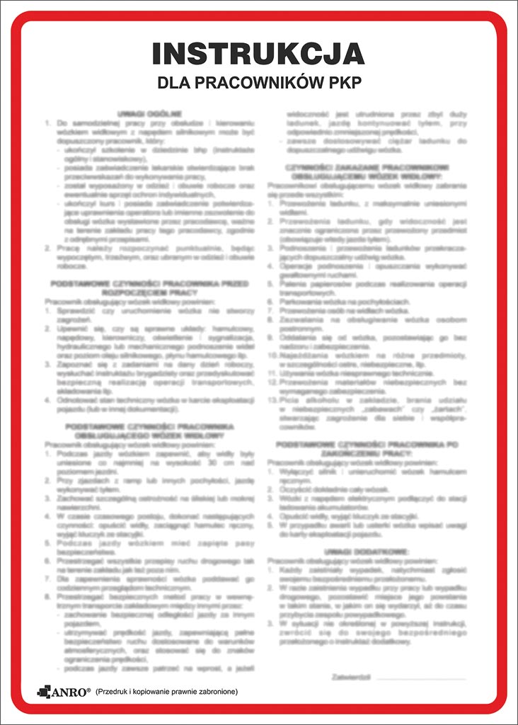 ZNAK Bezpieczeństwa ANRO