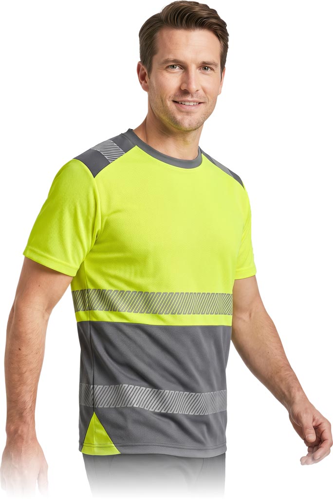 T-shirt Ochronny REIS żółto-szary
