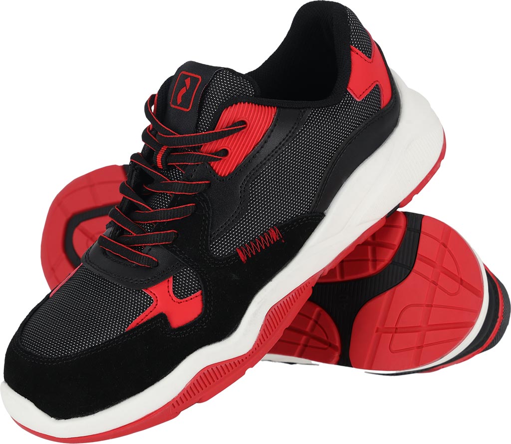 BUTY Bezpieczne REIS czarno-czerwono-białe