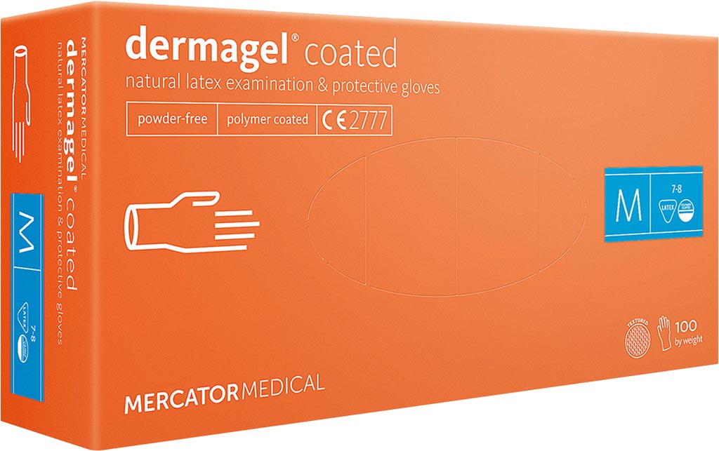 Rękawice Lateksowe 8% VAT MERCATOR MEDICAL kremowe