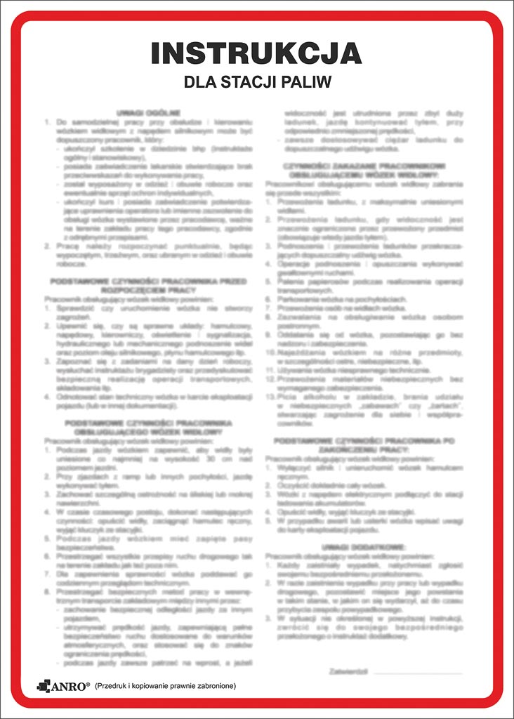 ZNAK Bezpieczeństwa ANRO