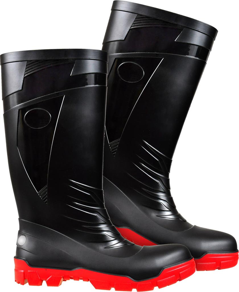 BUTY Bezpieczne FAGUM-STOMIL czarno-czerwone