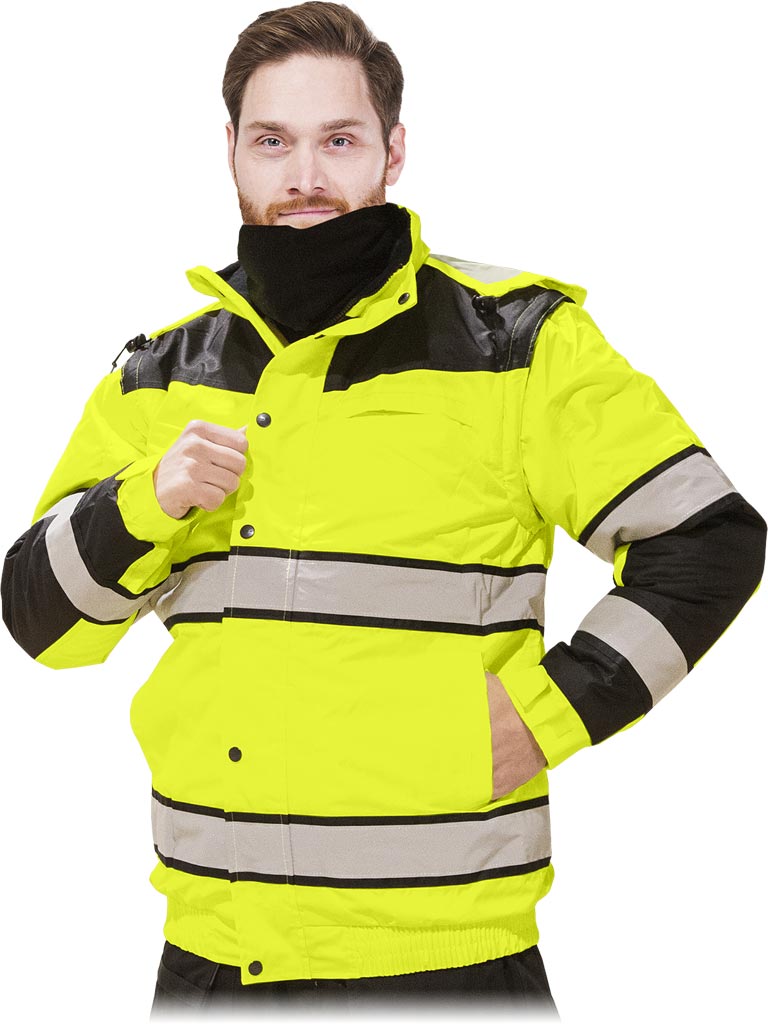 Kurtka Ochronna Ocieplana REIS żółto-czarna