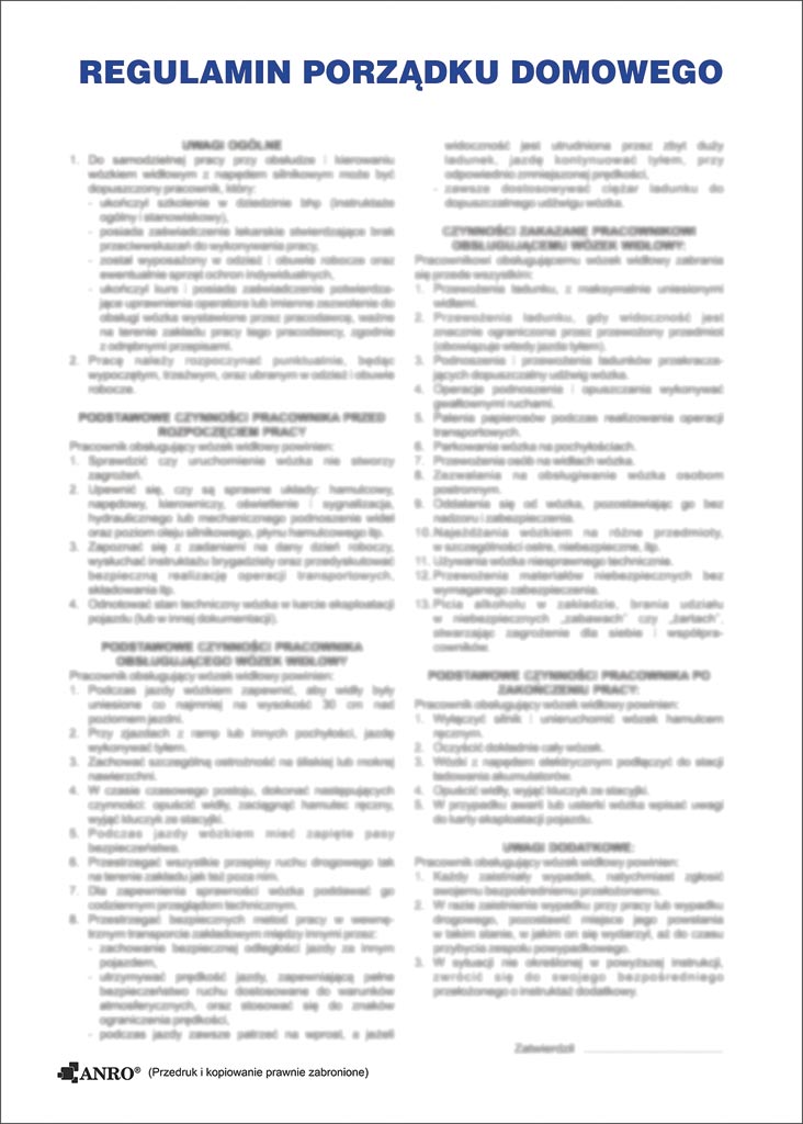 ZNAK Bezpieczeństwa ANRO