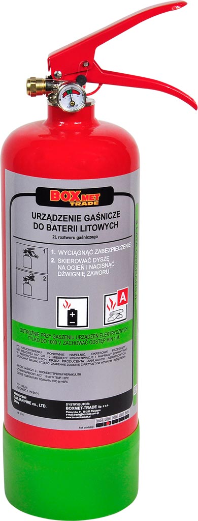 Urządzenie Gaśnicze 2 KG BOXMET TRADE czerwone