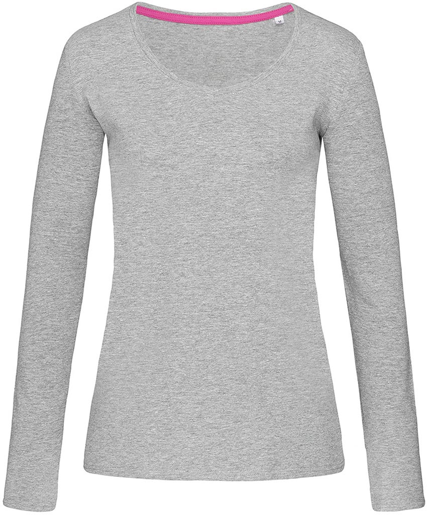 T-shirt Damski z Długim Rękawem STEDMAN szary heather