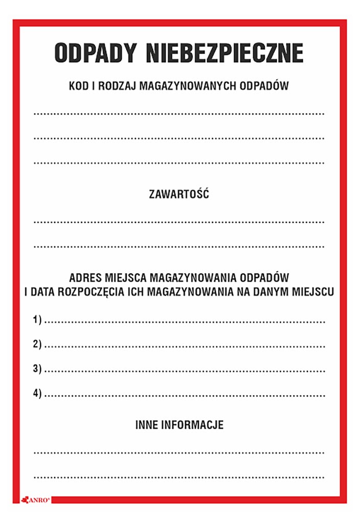 ZNAK Informacyjny ANRO