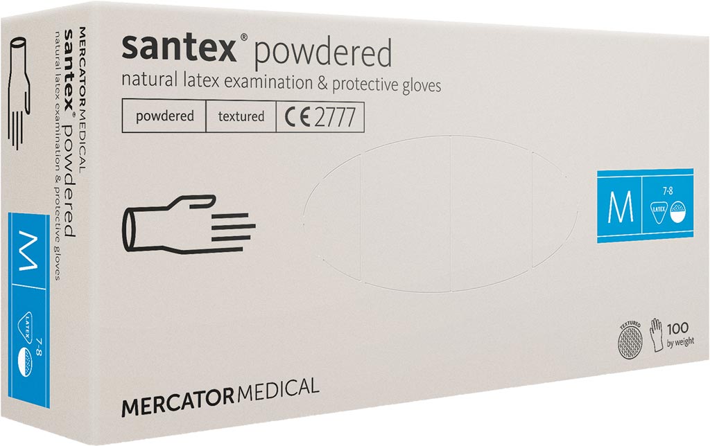 Rękawice Lateksowe 8% VAT MERCATOR MEDICAL kremowe