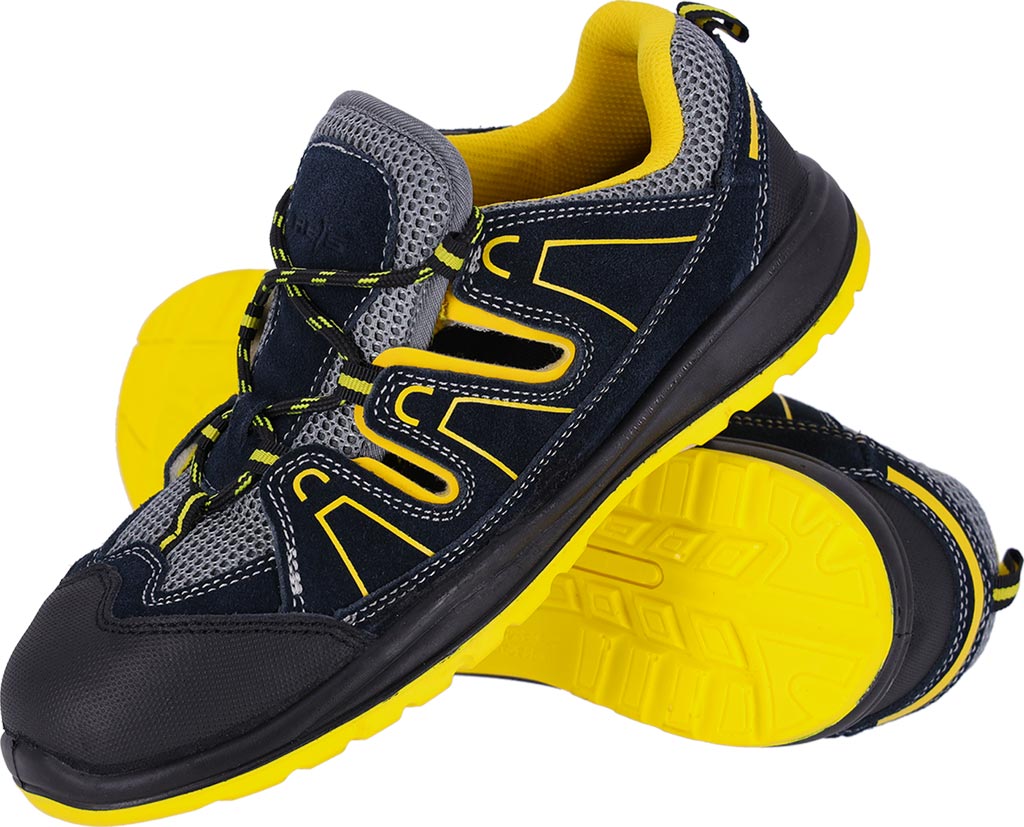BUTY Bezpieczne REIS czarno-szaro-źółte