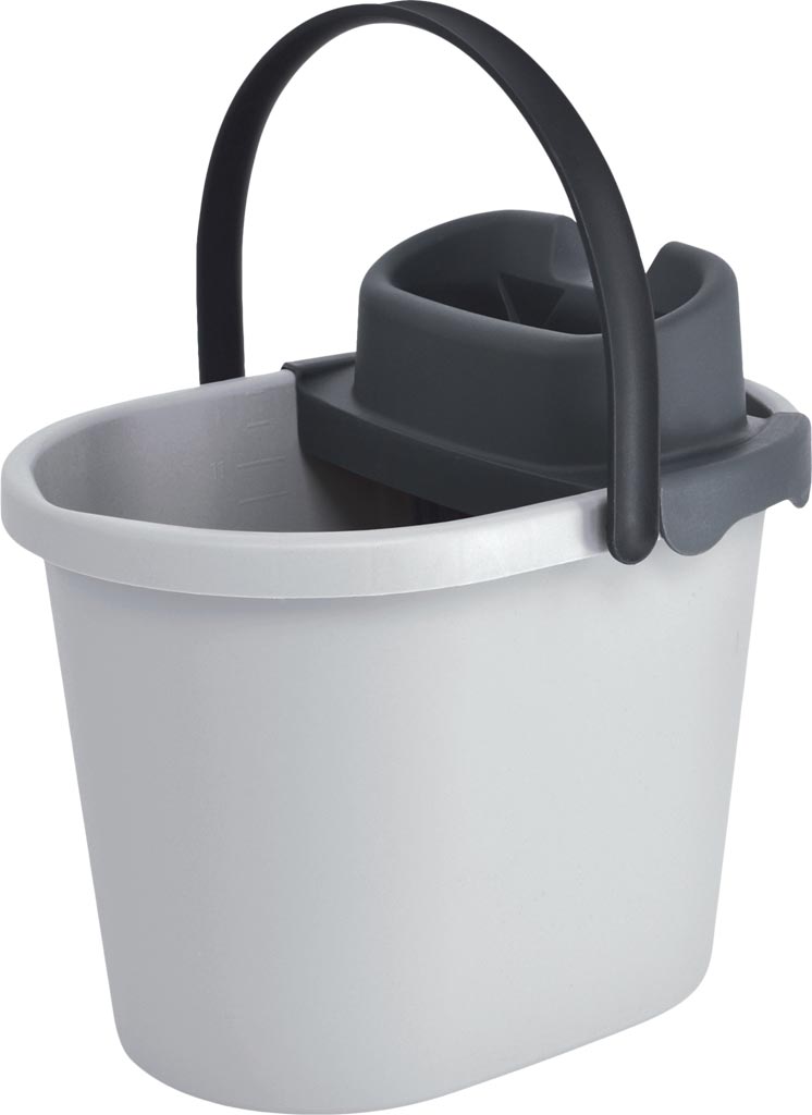 Wiadro 13 L + Wyciskacz YORK szaro-ciemnoszary