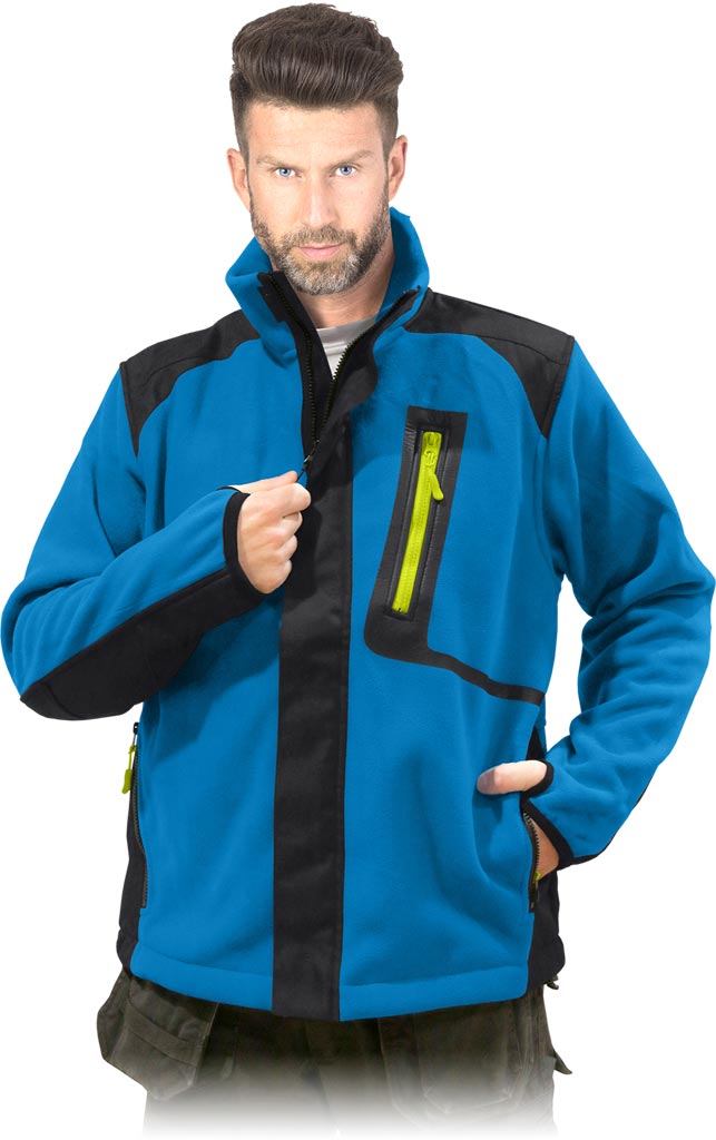 Bluza Ochronna z Polaru REIS niebiesko-czarno-żółta