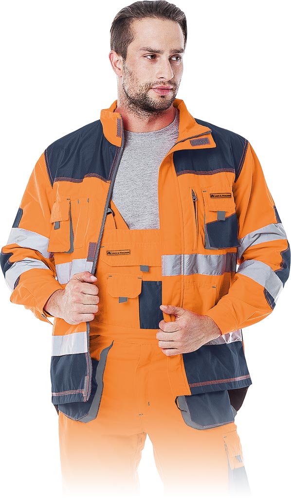 Bluza Ochronna L.HOLLMAN pomarańczowo-granatowo-szara