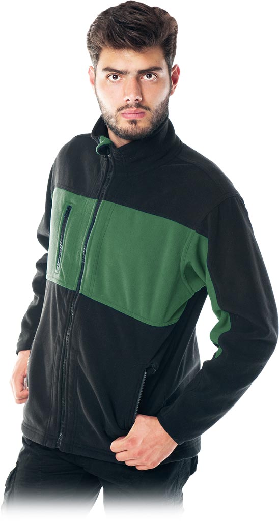 Bluza Ochronna z Polaru REIS zielono-czarna