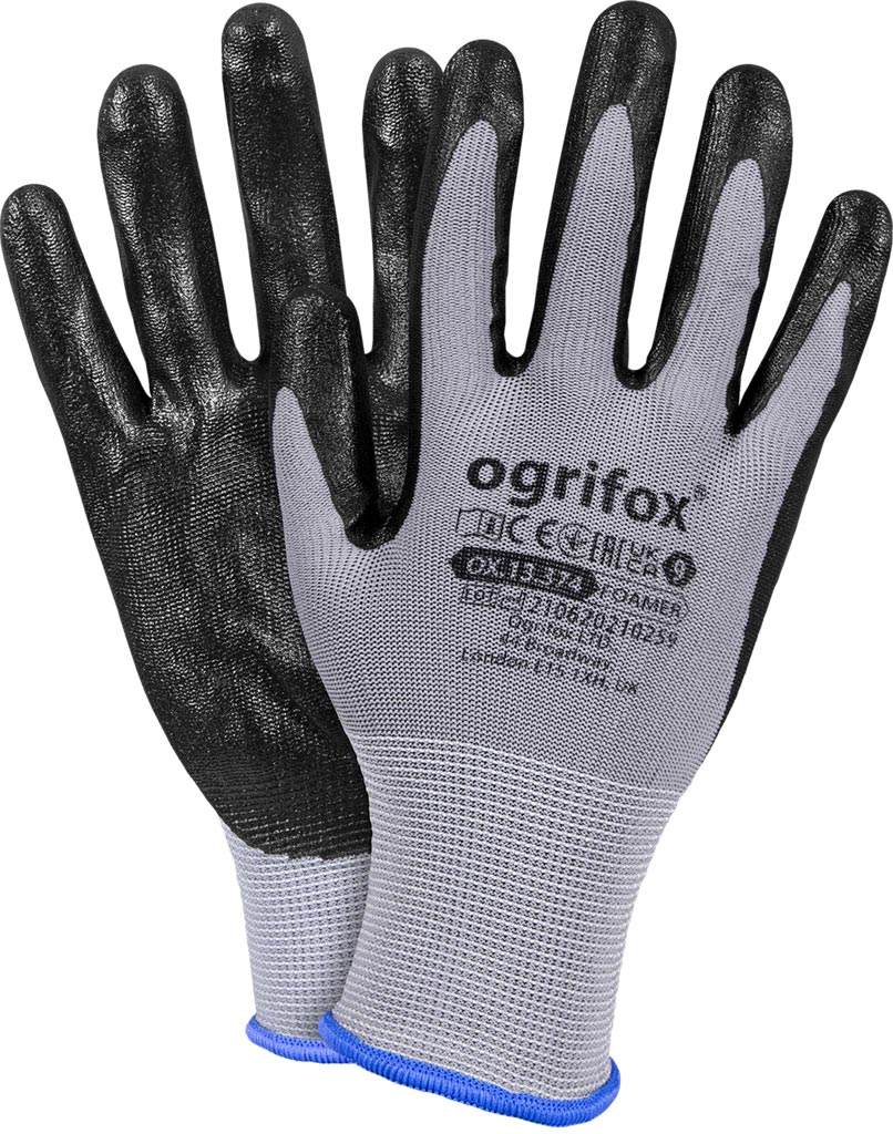Rękawice Ochronne Ox.13.374 Foamer OGRIFOX szaro-czarne