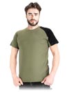 T-shirt REIS zielono-czarny męskie