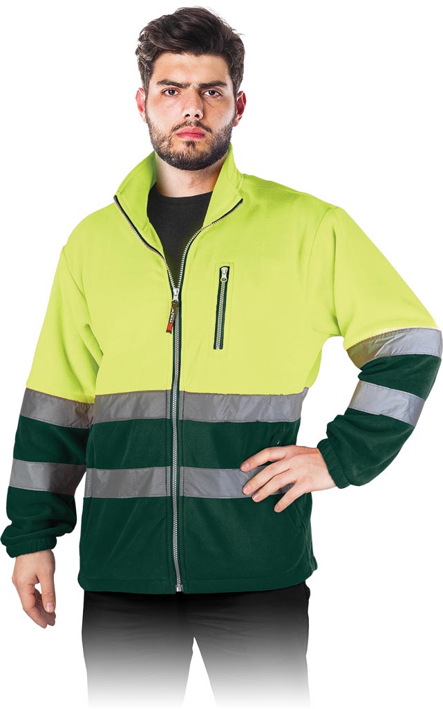Bluza Ochronna z Polaru REIS żółto-zielona