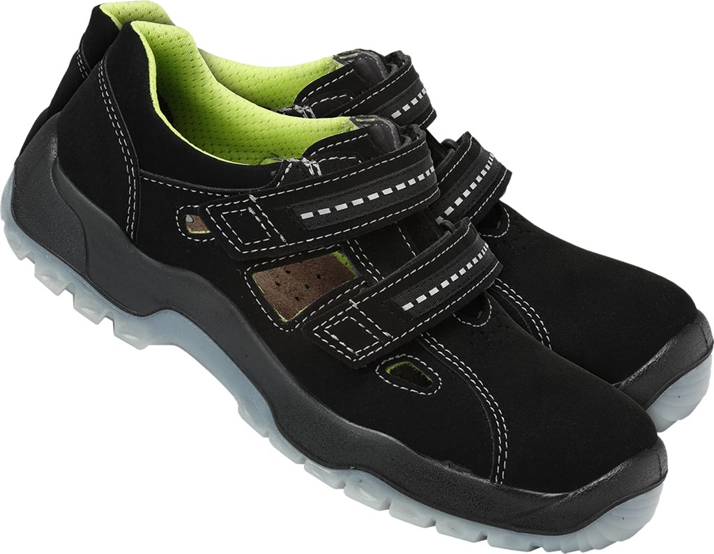 BUTY Bezpieczne PPO PP czarno-szaro-limonkowe