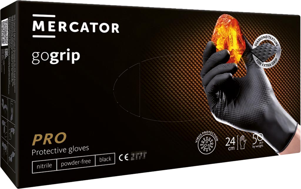 Rękawice Nitrylowe MERCATOR MEDICAL czarne