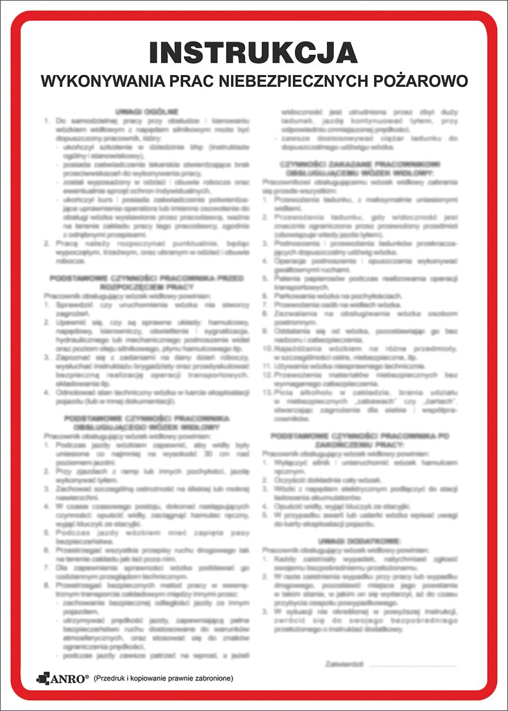 ZNAK Bezpieczeństwa ANRO