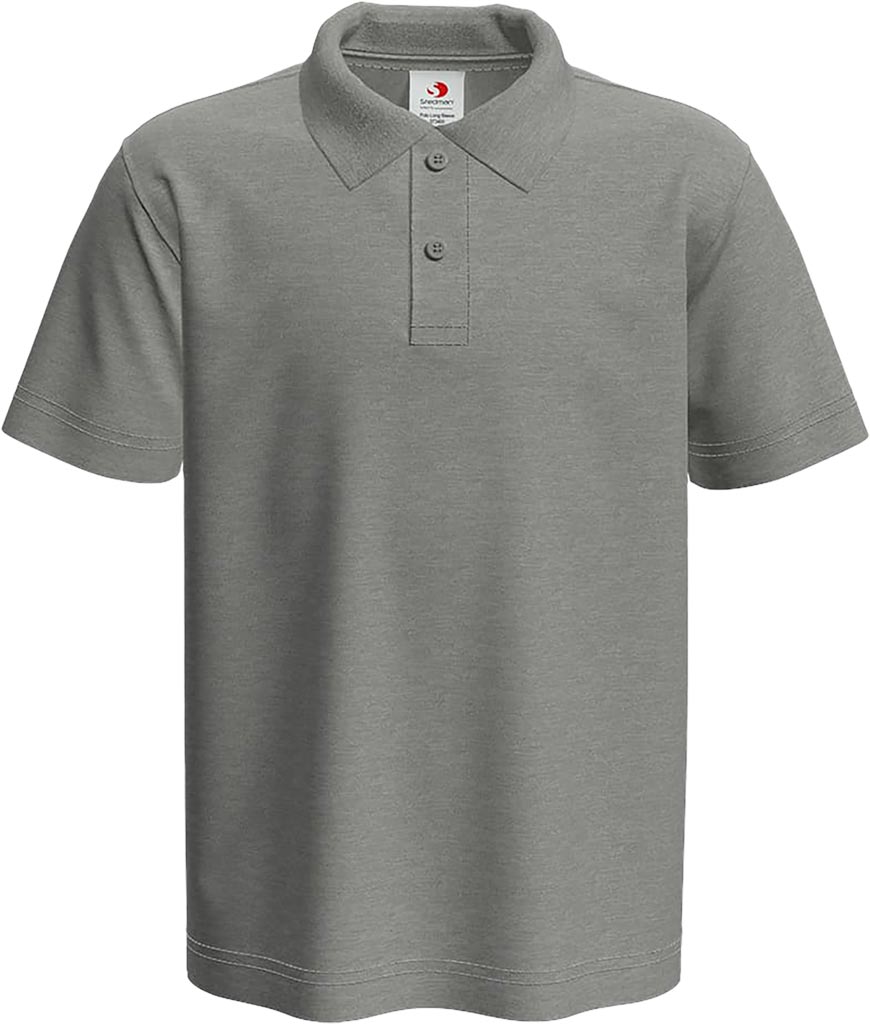POLO Dziecięce STEDMAN szary heather