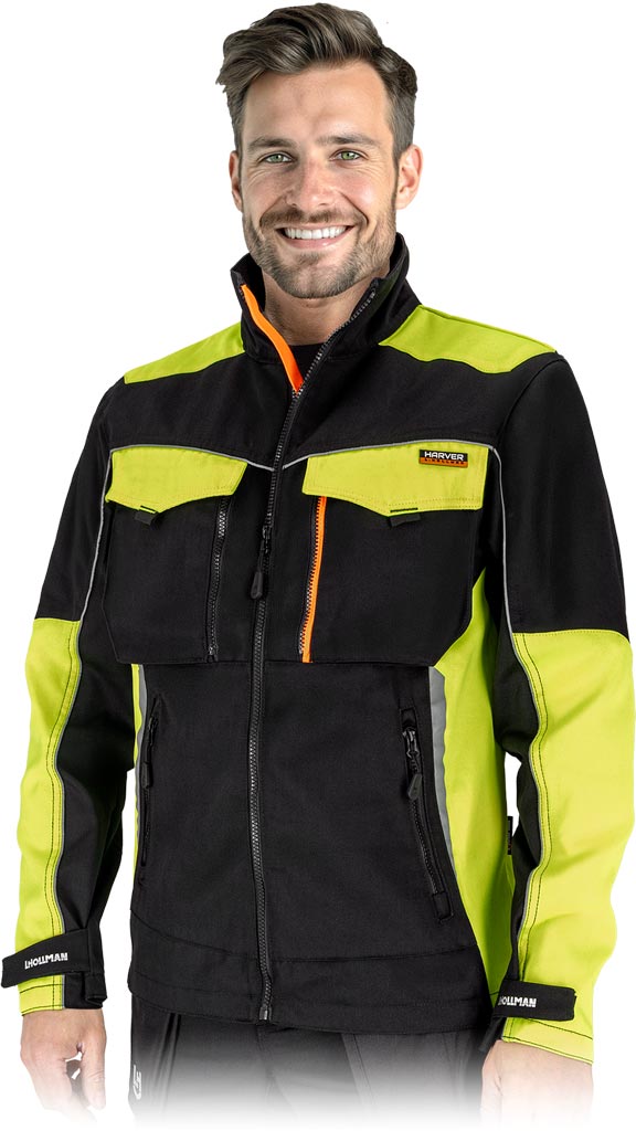 Bluza Ochronna L.HOLLMAN czarno-żółto-pomarańczowa