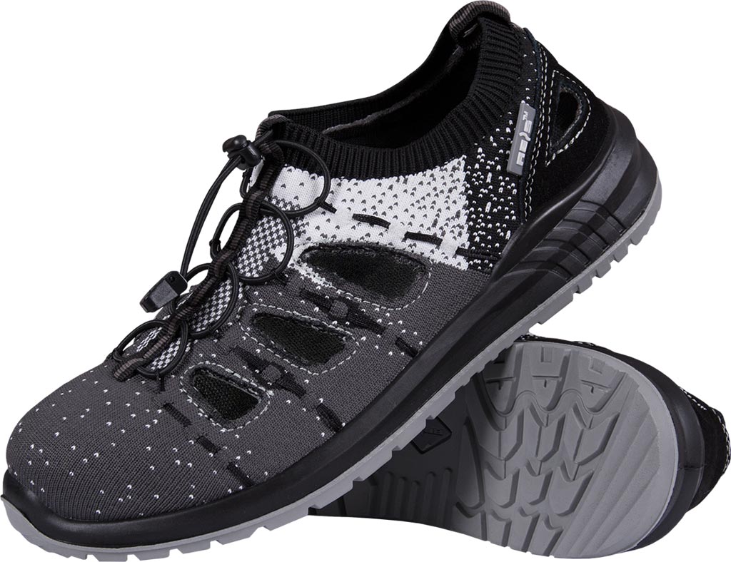 BUTY Bezpieczne REIS szaro-biało-czarne