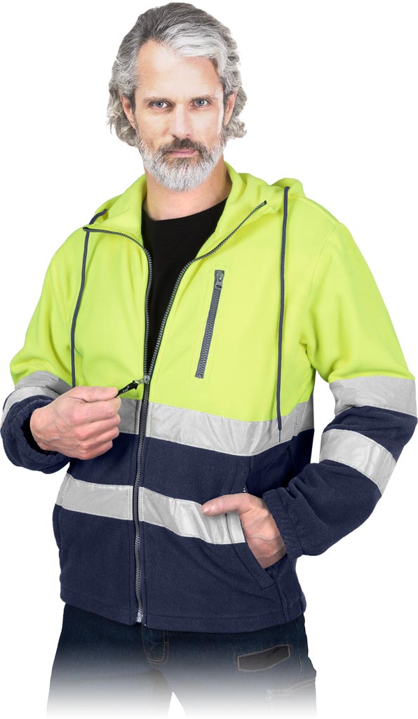 Bluza Ochronna z Polaru REIS żółto-granatowa