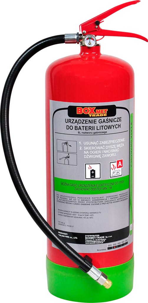 Urządzenie Gaśnicze 6 KG BOXMET TRADE czerwone