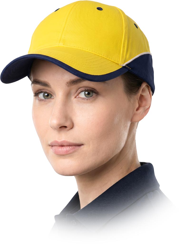 Czapka Ochronna REIS żółto-niebieska