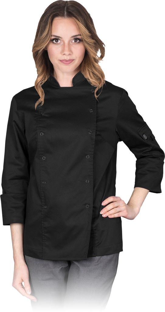 Bluza Kucharska Ochronna REIS czarno-ciemnoczerwona