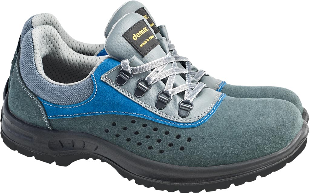 BUTY Bezpieczne DEMAR zielono-niebiesko-szare