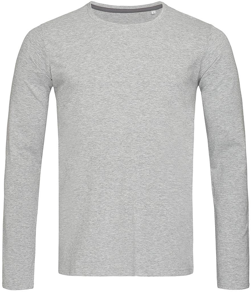 T-shirt Męski z Długim Rękawem STEDMAN szary heather