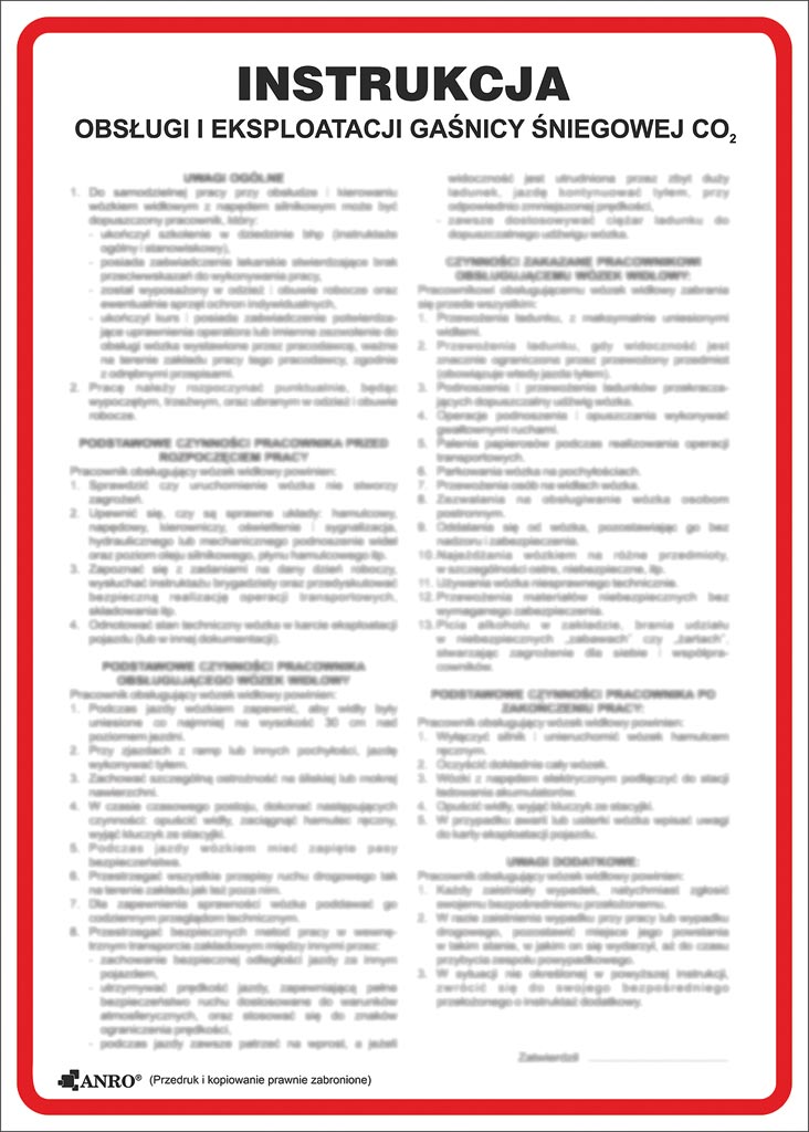 ZNAK Bezpieczeństwa ANRO