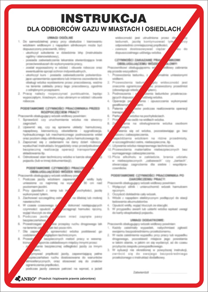 ZNAK Bezpieczeństwa ANRO