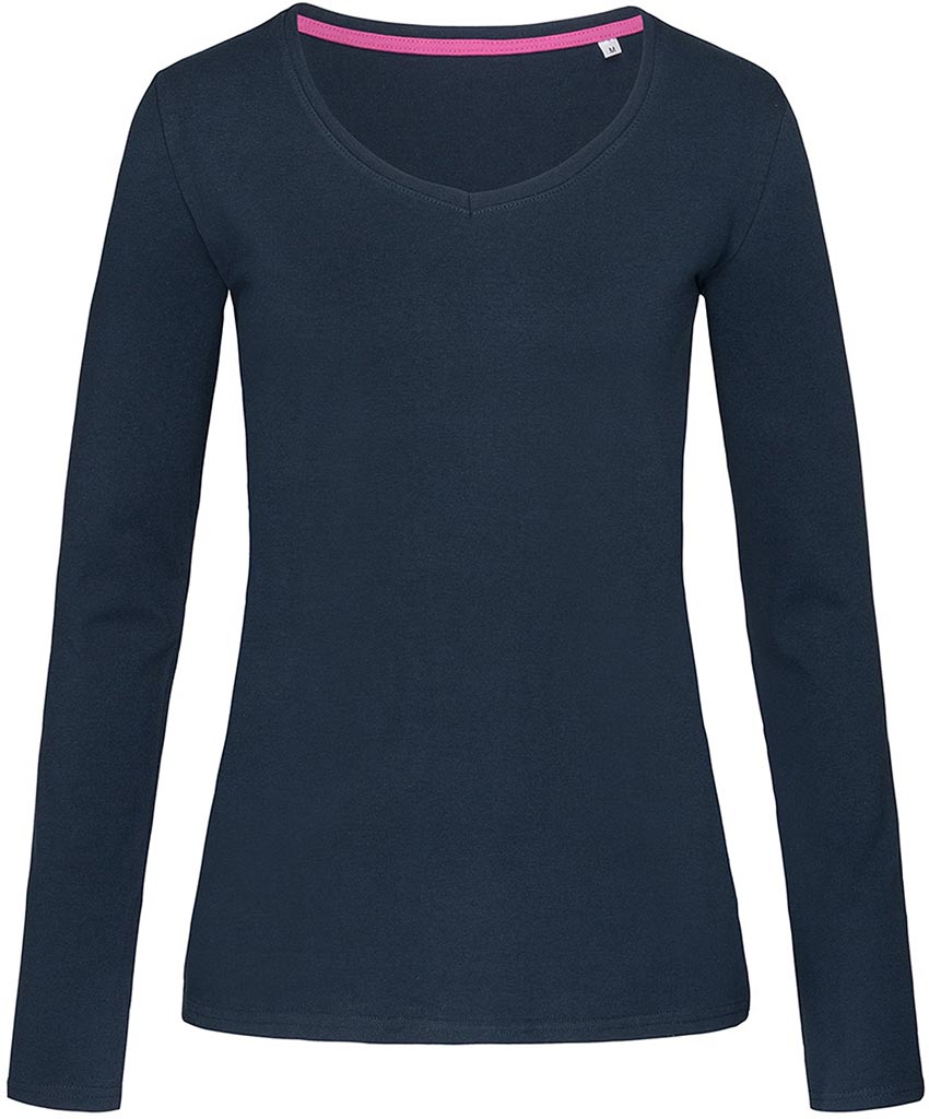 T-shirt Damski z Długim Rękawem STEDMAN niebieski marina