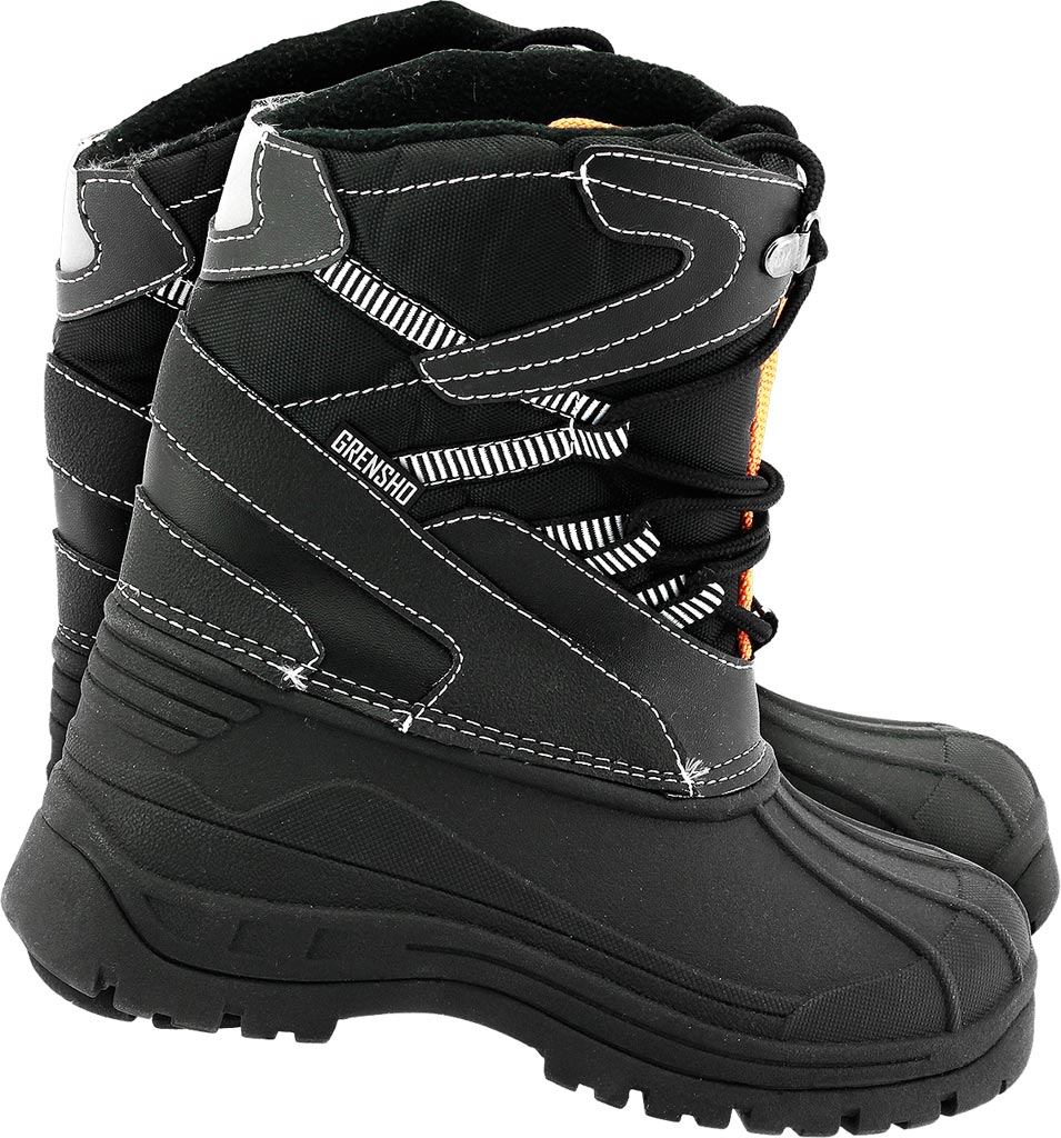 BUTY Zimowe REIS czarno-pomarańczowe