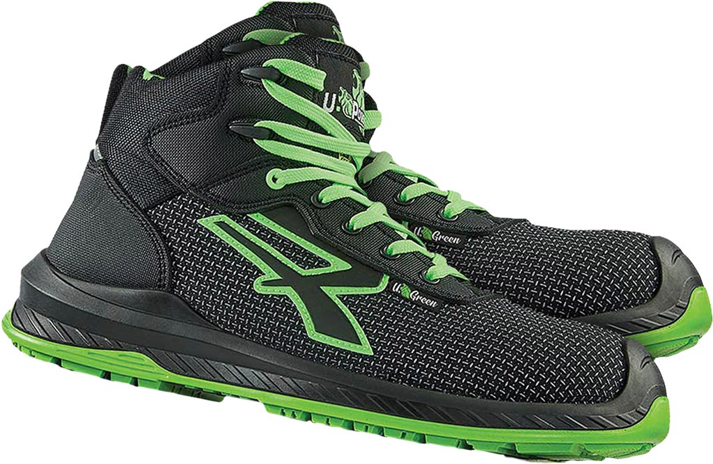 BUTY Bezpieczne U-POWER czarno-zielone