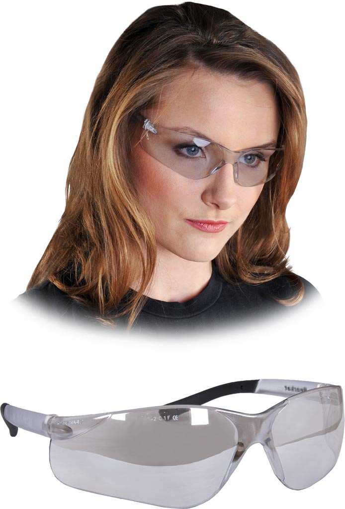 Okulary Ochronne MCR lustrzano transparentno-czarne