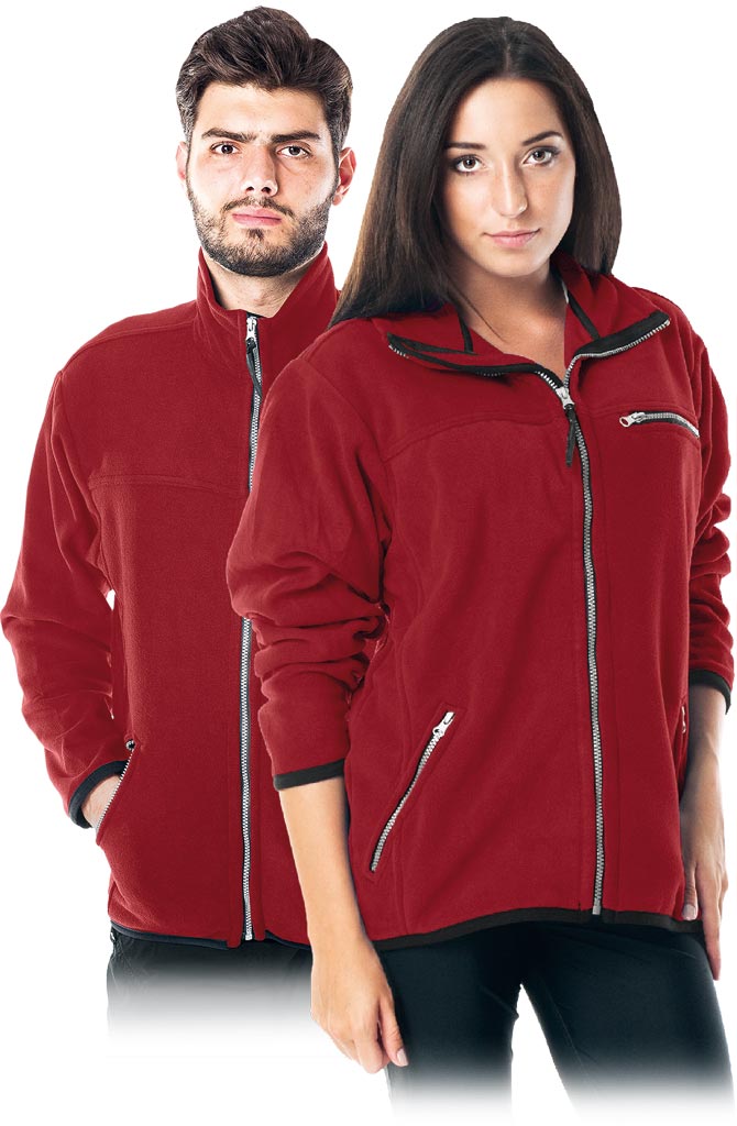 Bluza Ochronna z Polaru REIS ciemnoczerwona