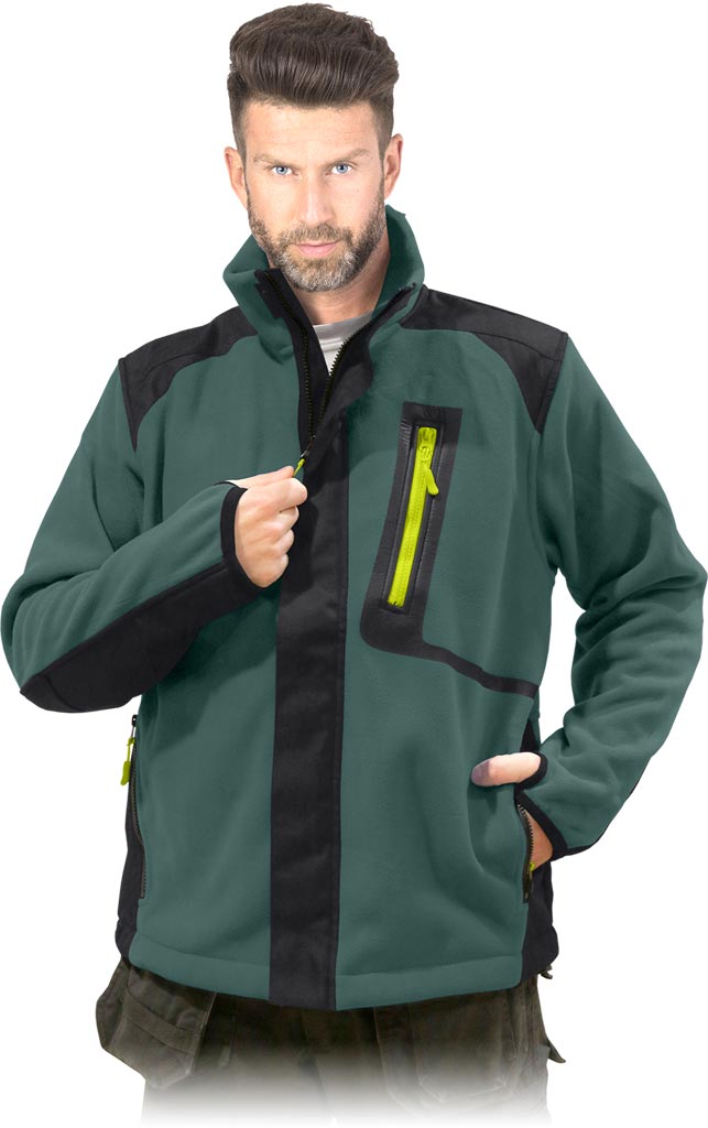 Bluza Ochronna z Polaru REIS oliwkowo-czarna