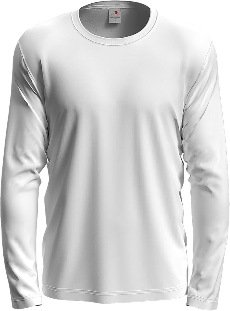 T-shirt Męski z Długim Rękawem STEDMAN biały
